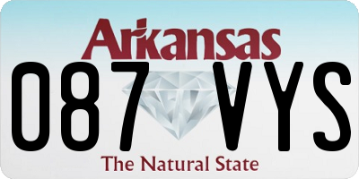 AR license plate 087VYS