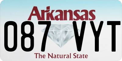 AR license plate 087VYT