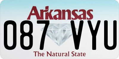 AR license plate 087VYU