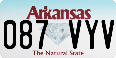 AR license plate 087VYV