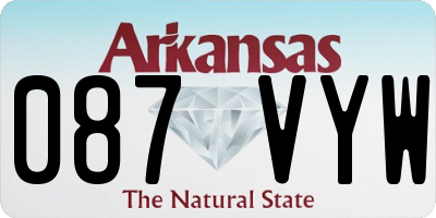 AR license plate 087VYW