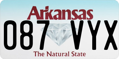AR license plate 087VYX