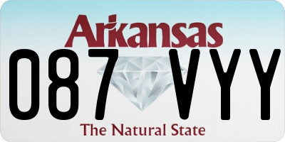 AR license plate 087VYY
