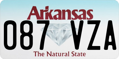 AR license plate 087VZA