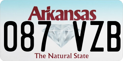 AR license plate 087VZB