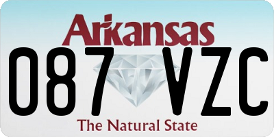 AR license plate 087VZC