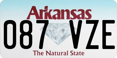 AR license plate 087VZE