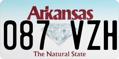 AR license plate 087VZH