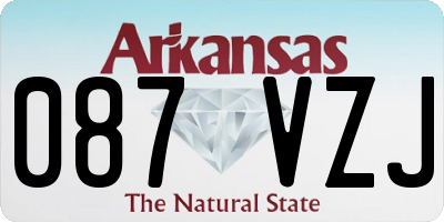 AR license plate 087VZJ