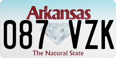 AR license plate 087VZK