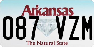 AR license plate 087VZM
