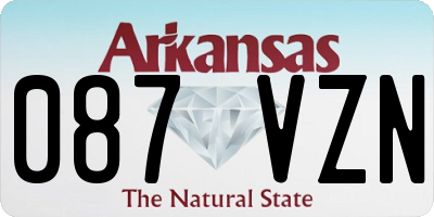 AR license plate 087VZN