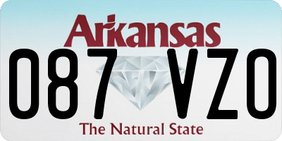 AR license plate 087VZO