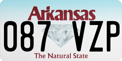 AR license plate 087VZP