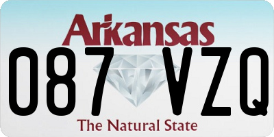 AR license plate 087VZQ