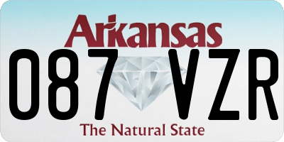 AR license plate 087VZR