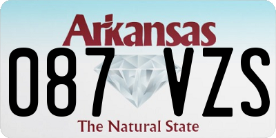 AR license plate 087VZS