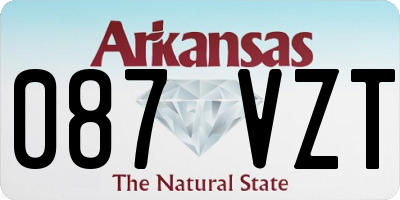 AR license plate 087VZT
