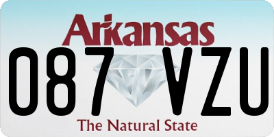 AR license plate 087VZU