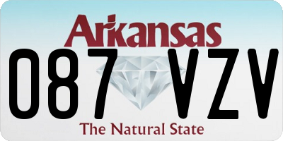 AR license plate 087VZV