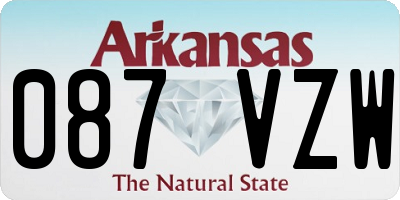 AR license plate 087VZW