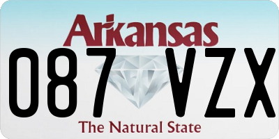 AR license plate 087VZX