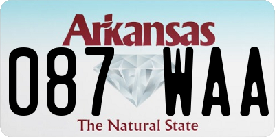 AR license plate 087WAA