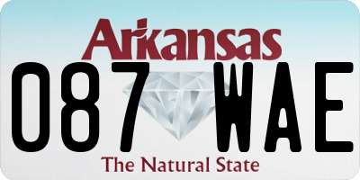 AR license plate 087WAE