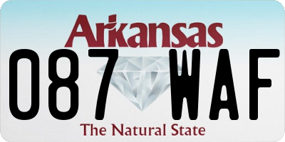 AR license plate 087WAF
