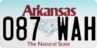 AR license plate 087WAH