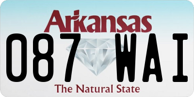 AR license plate 087WAI