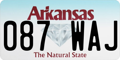 AR license plate 087WAJ