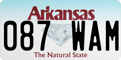 AR license plate 087WAM