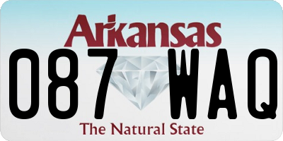 AR license plate 087WAQ
