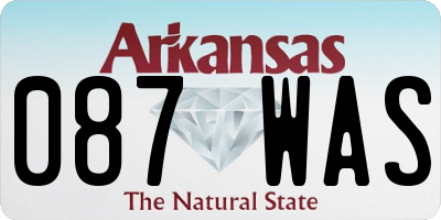AR license plate 087WAS