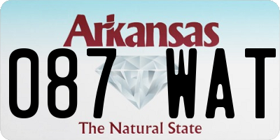 AR license plate 087WAT