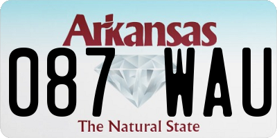 AR license plate 087WAU