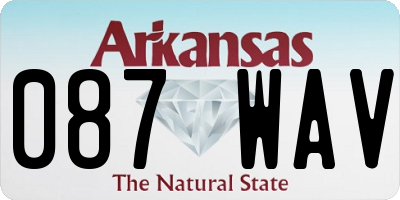 AR license plate 087WAV