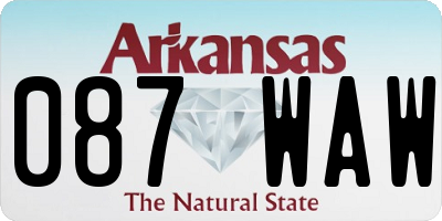 AR license plate 087WAW