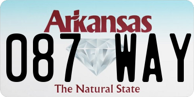 AR license plate 087WAY