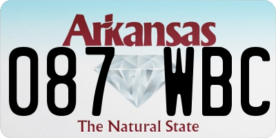 AR license plate 087WBC