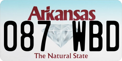 AR license plate 087WBD
