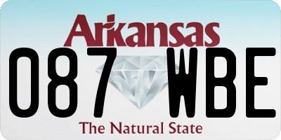 AR license plate 087WBE