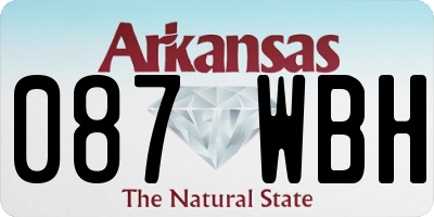 AR license plate 087WBH