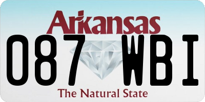 AR license plate 087WBI