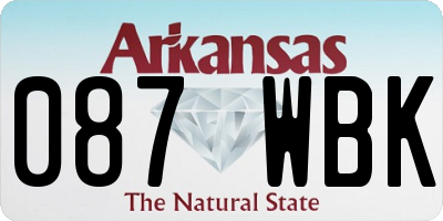 AR license plate 087WBK