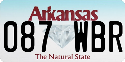 AR license plate 087WBR