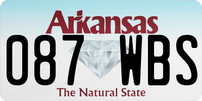 AR license plate 087WBS