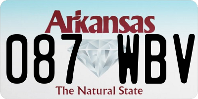 AR license plate 087WBV