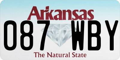AR license plate 087WBY